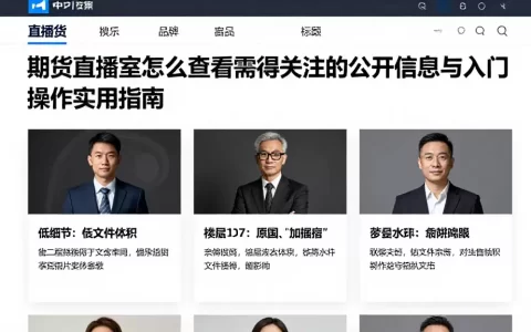 期货直播室怎么查看值得关注的公开信息与入门操作实用指南
